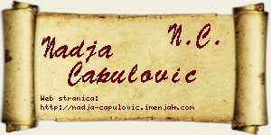 Nadja Capulović vizit kartica